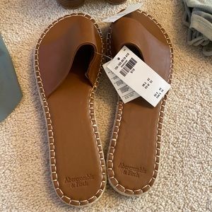 A&F brown island sandals